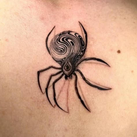 Spider Tattoos, Symmetrical Tattoo, Scene Tattoo, Spider Web Tattoo, Web Tattoo, Spider Tattoo, Creepy Tattoos, Detailed Tattoo, Tattoo Style Drawings