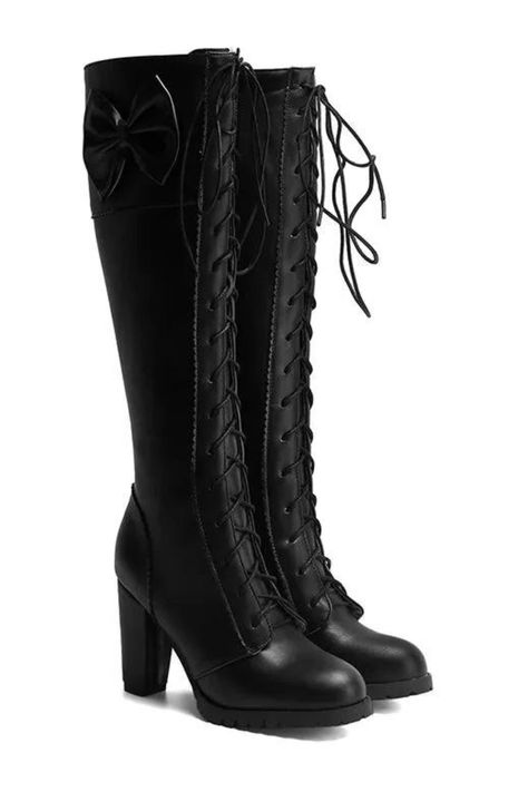 Winter Boots Heels, Black High Heels Boots, Highheel Boots, Combat Boots With Heels, Hight Boots, Boot High Heels, Heeled Black Boots, Princess Boots, Boots With