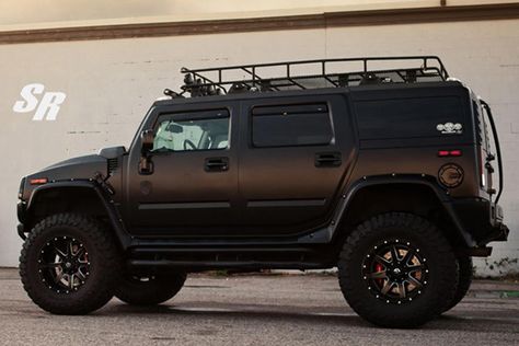 Hummer H2 Project Magnum by SR | CarBuzz Lifted Hummer, Black Hummer, Two Door Jeep Wrangler, Hammer Car, Hummer Truck, Future Trucks, Hummer Cars, Hummer H1, Hummer H3