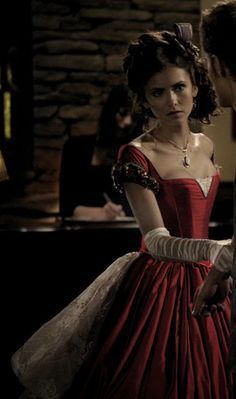 #wattpad #- Katherina Valerious was the twin sister to Anna Valerious and they were the younger sisters of Velkan Valerious for centuries their family has been trying to kill Count Dracula but every family member had failed to kill him and each generation had repeated the same mistake as there Ancestors. Now m... Anna Valerious, Royal Costumes, 1800s Dresses, Katherine Dress, Katherine Pierce Outfits, Estilo Blair Waldorf, Vampire Diaries Fashion, Princess Love, Vampire Diaries Outfits