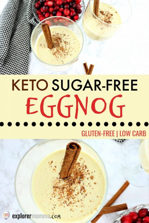 Keto Eggnog, Fat Bomb Recipes, Keto Christmas Cookies, Keto Holiday Recipes, Keto Holiday, Low Carb Drinks, Keto Christmas, Fat Bomb, Eggnog Recipe