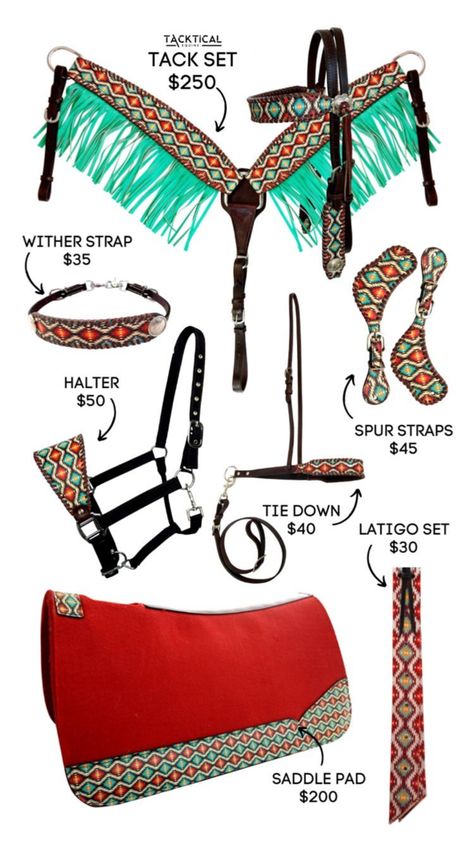 Barrel Racing Tack Sets Rodeo, Tacktical Equine, Western Horse Tack Sets, Western Horse Tack Turquoise, Cute Horse Tack, Horse Tack Sets, Western Tack Sets, Barrel Racing Tack Sets, Horse Tack Ideas