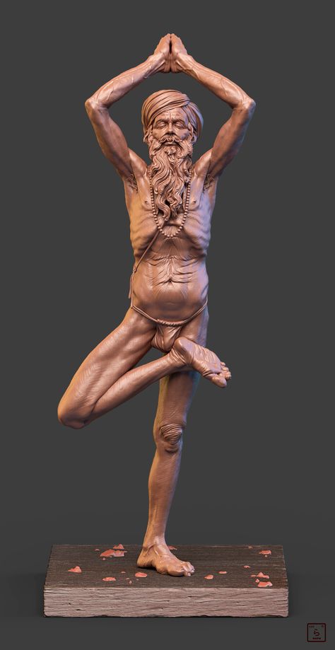 ArtStation - Half Lotus Tree Pose Redux, Raphael Phillips Human Anatomy Reference, Historical Sculptures, Exhibition Models, Anatomy Sculpture, Caricature Sketch, Human Sculpture, Human Figure Drawing, Tree Pose, Vedic Art