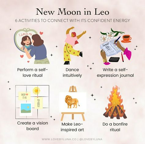 New Moon in Leo - how are you choosing to celebrate it? #LeoNewMoonMagic #NewMooninLeo #LeoEnergy#NewMoon #NewMoonRitual New Moon In Leo Ritual, Full Moon In Leo Ritual, New Moon In Leo 2024, Full Moon In Leo 2024, Leo Full Moon, Leo New Moon, Full Moon In Leo, Leo August, New Moon In Leo