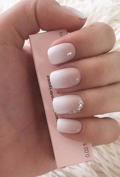 Unghie Sfumate, Special Nails, Cute Spring Nails, Smink Inspiration, Wedding Nails Design, Nail Art Wedding, Bride Nails, Spring Nail, Bridal Nails