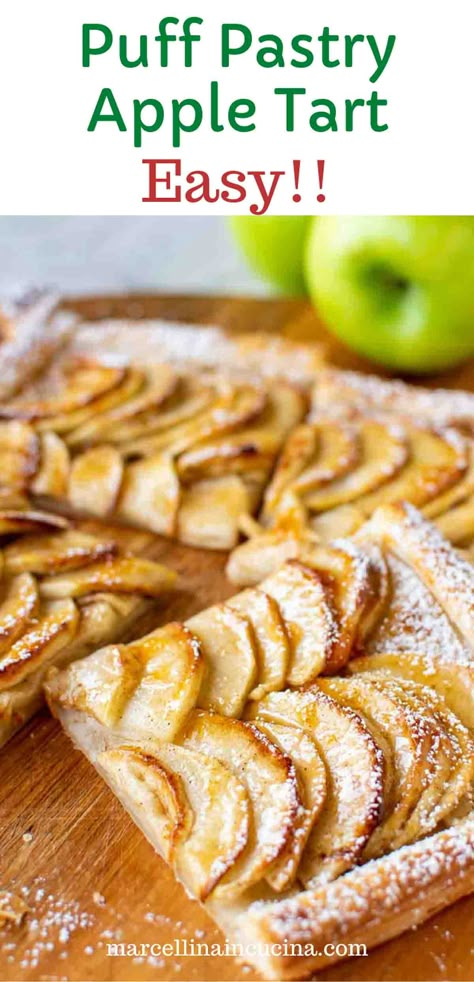 What To Make With Phylo Pastry, Apples Pastry Puff, Simple Apple Tart Recipe, Healthy Puff Pastry Recipes Desserts, Apple Recipe With Puff Pastry, Apple Recipes Using Puff Pastry, Granny Smith Apple Puff Pastry, Easy Flaky Pastry Recipe, Healthy Apple Pastry