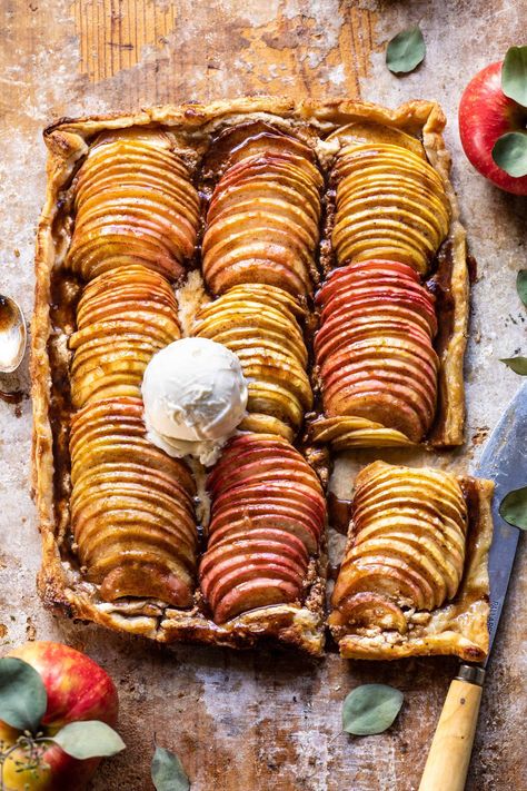 Chai Spiced Apple Ricotta Galette...beyond delicious, super simple, so pretty, smells amazing...the perfect warming treat to bake up any day of the week! Apple Ricotta, Ricotta Galette, Apple Chai, Tieghan Gerard, Gluten Free Beer, Apple Galette, Puff Pastry Desserts, Galette Recipe, Beer Battered Fish