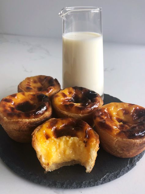 Macau Portuguese Egg Tart | BC Dairy Association Egg Tart Aesthetic, Egg Tart Recipe, Portuguese Tarts, Portuguese Egg Tart, Custard Tarts, Portuguese Style, A Glass Of Milk, Custard Tart, Egg Tart