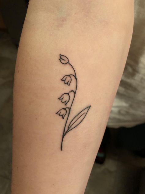 Rochester Tattoo, Dr Tattoo, Lily Of The Valley Tattoo, Valley Tattoo, Lily Flower Tattoos, Rochester Mn, Tattoo Trend, Shape Tattoo, Handpoke Tattoo