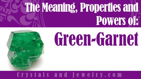 Garnet Meaning, Beaded Projects, Power Smoothie, Garnet Birthstone, Power Colors, Garnet Crystal, Green Power, Green Garnet, Crystal Magic