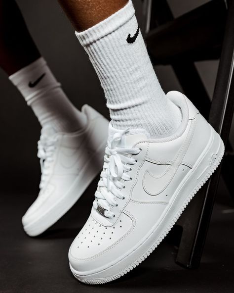 Foot Locker on Instagram: “The ultimate fresh pair. #Nike AF1s available for the entire fam.” Nike Air Force White, Kasut Nike, Uk Street, Nike Air Force 1 Shadow, Nike Shoes Air Force, Air Force 1 Shadow, Air Force 1s, White Nike Shoes, Nike Airforce 1