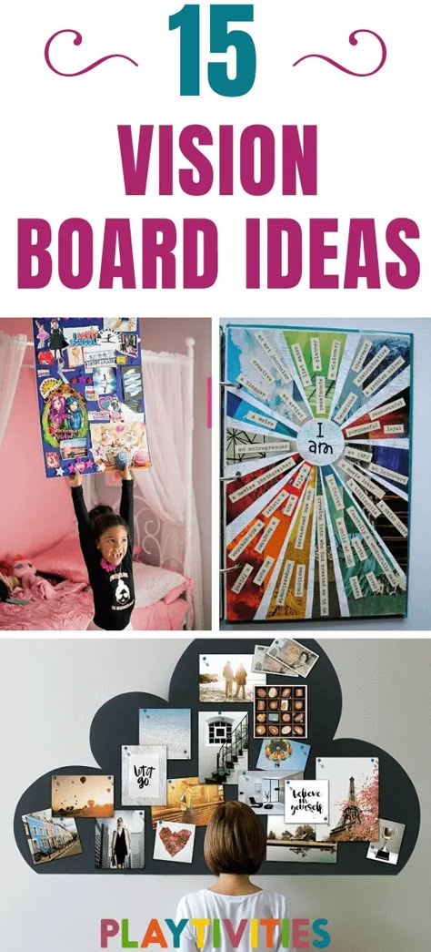 Vision Board Ideas For Recovery, 2024 Vision Board Middle School, Things To Do With Poster Board, Vision Board For Middle Schoolers, Vision Board For Kids Ideas, Vision Board School Project, Vision Board Art Project, Self Collage Ideas, Art Vision Board Ideas