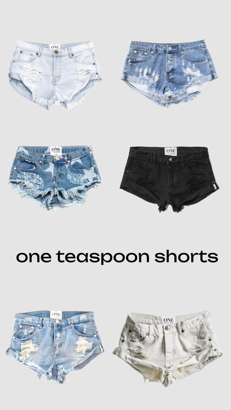 #oneteaspoon One Teaspoon Shorts Outfits, Oneteaspoon Shorts, Fame Clothes, Teaspoon Shorts, One Teaspoon Shorts, Outfit Inspo Summer, Stockholm Fashion, Jeans For Short Women, One Teaspoon