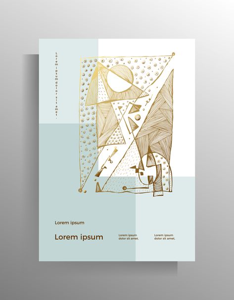 Cover design for book, magazine, booklet, flyer, poster, brochure, invitation. Vector template with decorative graphic hand drawn element. Pamphlet Cover Design, Design For Book, Flyer Poster, Vector Template, Cover Design, Hand Drawn, How To Draw Hands, Magazine, Books