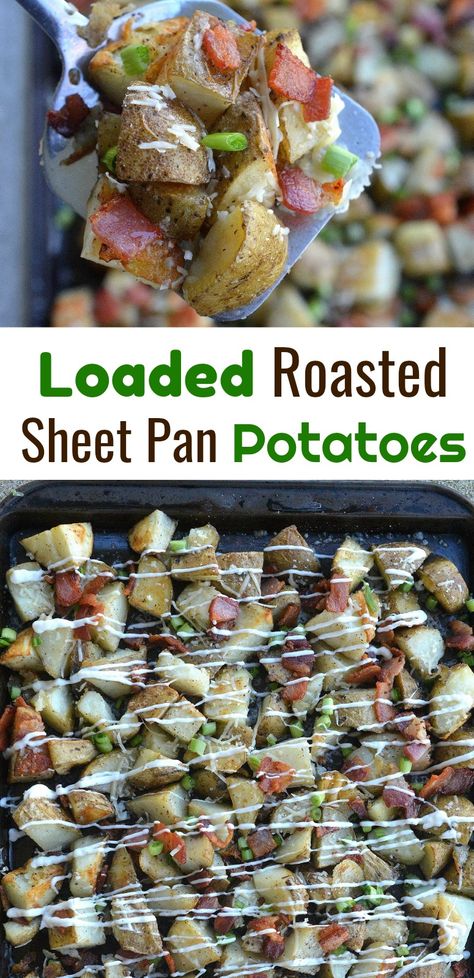 Sheet Pan Roasted Potatoes, Sheet Pan Potatoes, Pan Potatoes, Roasting Potatoes, Pan Roasted Potatoes, Potato Varieties, Roasted Potato Recipes, Baked Potato Recipes, Loaded Potato