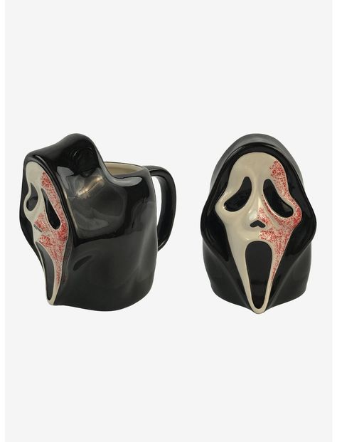 Scream Ghostface Molded Mug with Blood | Hot Topic Ghostface Merchandise, Scream Merchandise, Scream Merch, Horror Things, Gothic Decor Bedroom, Scream Ghostface, Horror Gifts, Spooky Stuff, Custom Starbucks Cup