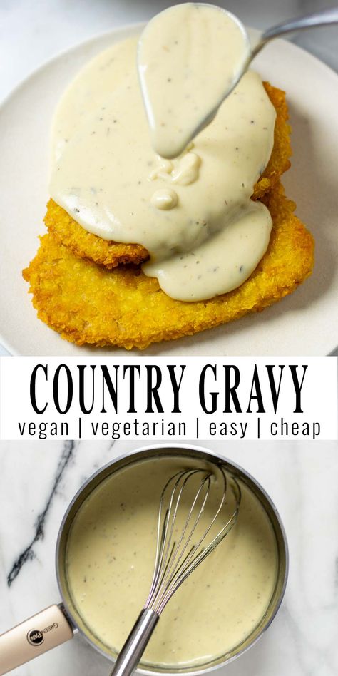 Flour Gravy, Country Gravy Recipe, White Gravy Recipe, Easy Gravy Recipe, Milk Gravy, Vegetarian Gravy, Oat Milk Recipe, Cream Gravy, Country Gravy