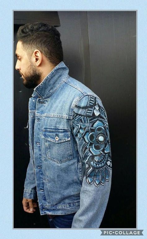 Diy Denim Jacket, Custom Denim Jacket, Hand Painted Denim Jacket, Diy Jeans, Denim Art, Painted Denim Jacket, Painted Jacket, Diy Jacket, Denim Ideas