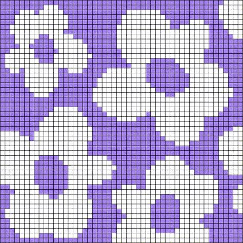 Horizontal Alpha Pattern, Flower Crochet Grid, Tapestry Crochet 2 Colors, Flower Knitting Pattern Charts, Flower Tapestry Crochet, Flower Pixel Pattern, Two Color Alpha Patterns, Free Crochet Tapestry Patterns, Crochet Flower Pixel Pattern