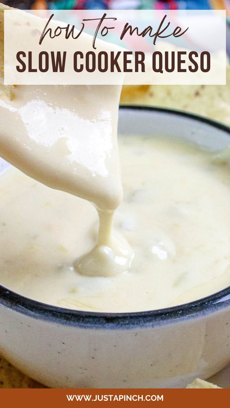 Slow Cooker Queso Recipe Best Queso Dip Crockpot, Easy Queso Dip Crockpot, Queso Crock Pot, Casa Ole Queso Recipe, Crockpot Queso Recipe, Crock Pot Queso Dip, Crockpot Queso, Queso Dip Crockpot, Slow Cooker Queso