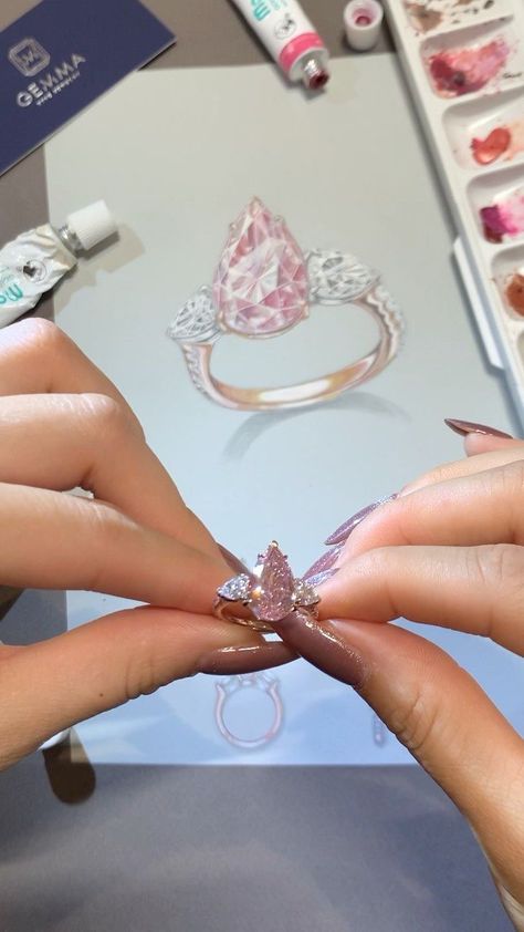 Pink Diamonds Engagement, Pink Engagement, Pink Diamond Engagement Ring, Dream Wedding Ring, The Color Pink, Pink Engagement Ring, Pink Diamond Ring, Cute Engagement Rings, Future Engagement Rings