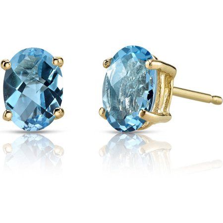 Earrings Studs Gold, Pandora Earrings Studs, Jewelry Questions, Paris Jewelry, Sapphire Earrings Studs, Sapphire Studs, Blue Topaz Earrings, Topaz Earrings, Birthstone Earring