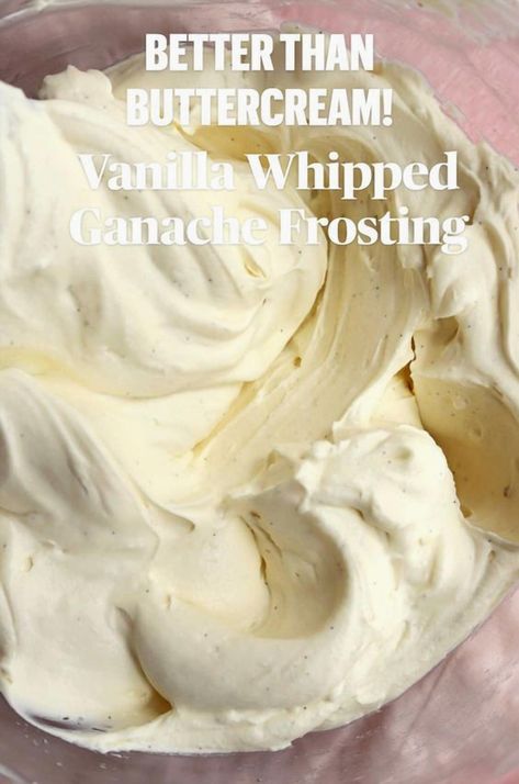 I've found my go-to frosting for cakes, and it's not your typical buttercream. This Vanilla Whipped Ganache Frosting is a game-changer—creamy, thick, and oh-so-smooth, without a hint of grittiness. It's incredibly easy to whip up with just three ingredients and offers a perfect balance of sweetness without being overwhelming. If you're not a fan of American Buttercream, this might just become your new favorite too. Whipped Ganache Frosting, Vanilla Ganache, American Buttercream, Whipped Ganache, Cake Filling Recipes, Frosting Recipes Easy, Vanilla Filling, Ganache Frosting, Whipped Frosting