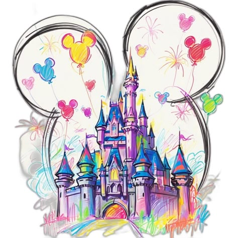 Disney Castle Drawing, Colorful Castle, Castle Png, Disney Png, Magical Kingdom, Disney Phone Wallpaper, Disney Magic Kingdom, Pinturas Disney, Disney Castle