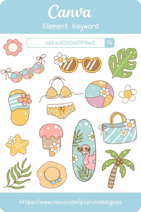 Cute Summer Svg element canvavegetables #postercanva #messageelement Summer Canva Elements, Canva Illustration, Canva Guide, Keyword Elements Canva, Note Writing Paper, Beach Books, Digital Organization, Summer Icon, Photo Collage Maker