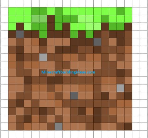 Minecraft Pixel Art Templates: Dirt block Minecraft Dirt Block, Minecraft Canvas, Minecraft Pixel Art Templates, Noah Crafts, Minecraft Creative, Minecraft Quilt, Minecraft Beads, Minecraft Halloween, Minecraft Pattern