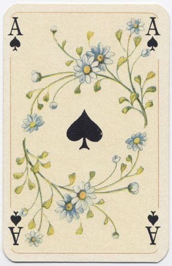 Vintage Playing Cards Aesthetic, Beautiful Playing Cards, Ace Card Painting, Ace Card Design, Aesthetic Playing Cards, Playing Card Aesthetic, Painting On Playing Cards, Playing Cards Aesthetic, Ace Tattoos