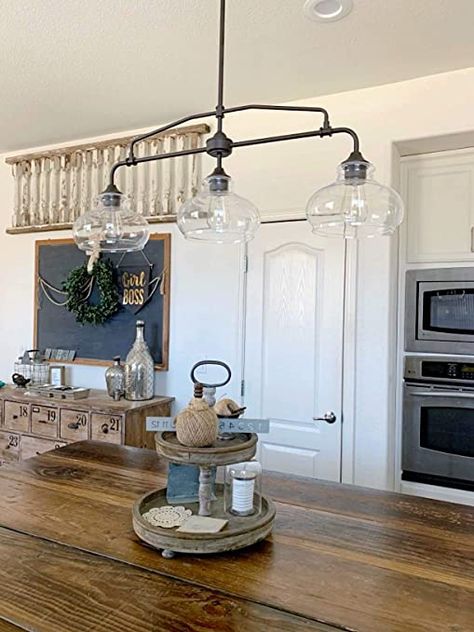 Farmhouse Kitchen Island Lighting, Modern Industrial Farmhouse, Kitchen Island Lighting Modern, Modern Farmhouse Lighting, Kitchen Island Light, Farmhouse Kitchen Island, Kitchen Island Linear Pendant, Modern Kitchen Island, Industrial Farmhouse