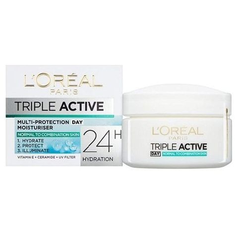 L'OrÃ©al Paris Dermo-Expertise Triple Active Day Multi-Protection Moisturiser - Normal #facemoisturizers Loreal Cream, Best Anti Aging Products, Travel Toothpaste, Low Alcohol Drinks, Anti Aging Products, Anti Aging Face Cream, Hydrating Moisturizer, Best Anti Aging, Face Skin Care