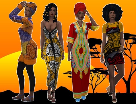 mmcc and lookbooks: Cultural Lookbook - African Sims 4 Culture Cc, Ts4 African Cc, Sims 4 Cc Cultural Clothes, Sims 4 African Clothes, Sims 4 Cc African Clothes, Sims 4 African Cc, Sims 4 African, Sims Royal, Ts4mm Cc