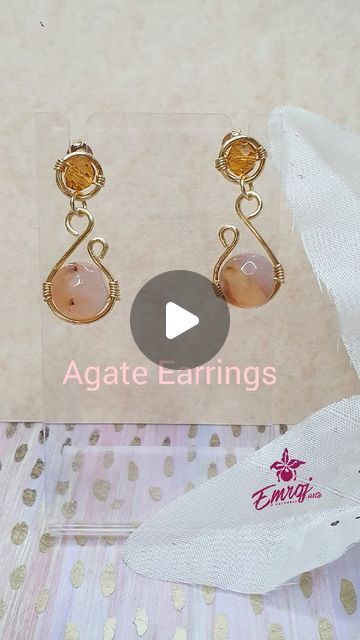 Handmade Jewelry Tutorials, Agate Earrings, Macrame Bracelets, Jewelry Tutorials, Beaded Jewelry, Agate, Handmade Jewelry, Beaded Necklace, Beads