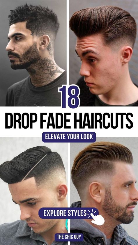 Stylish Drop Fade Haircuts for Men to Try Drop Down Fade Haircut, Low Drop Fade With Design, Men’s Hair Low Fade, Mid Drop Fade Haircut, Low Drop Fade Haircut, Faded Haircut For Men, Box Braids Short, Fade Haircuts For Men, Natural Hair Haircuts