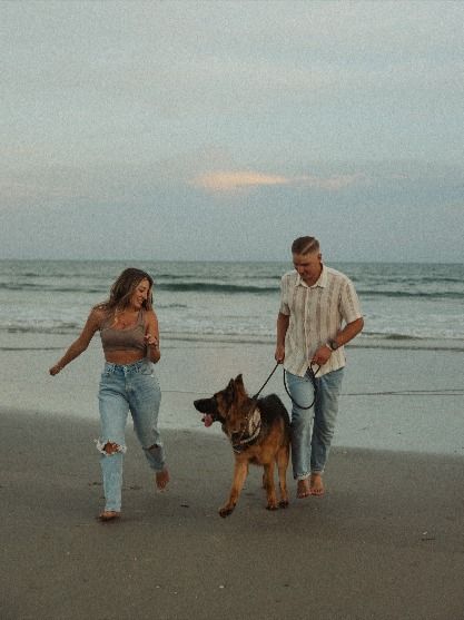 Folly Beach Couple Photography with dog Couple Beach Pictures With Dogs, Couples Photos With Dogs Beach, Couple And Dog Beach Photos, Couple And Dog Photoshoot Beach, Couple Picture With Dog, Beach Photoshoot With Dog, Couple Shoot With Dog, Beach Photos With Dog, Couple And Dog Photoshoot