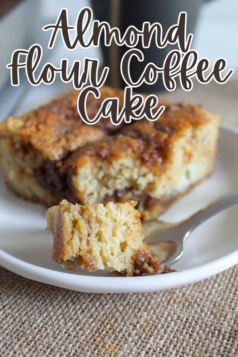 This almond flour coffee cake recipe is proof that healthy recipes can still be utterly delicious! It's naturally sweetened, gluten-free, and dairy-free, yet it's still the most tender coffee cake, perfect for savoring with your morning coffee. Save this recipe for later - you'll need it! Almond Flour Coffee Cake, Paleo Coffee Cake, Almond Flour Desserts, Healthy Coffee Cake, Gluten Free Coffee Cake, Almond Coffee Cake, Easy Homemade Biscuits, Gluten Free Coffee, Almond Flour Cakes