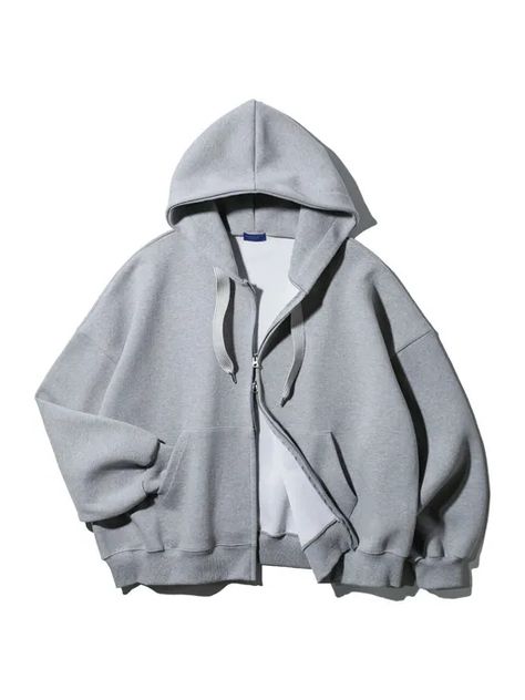 Alvinclo String Point Basic Overfit Hoodie Zip-Up | W Concept 23 Fashion, Hoodie Zip, W Concept, Mens Outerwear, 2 Way, Men Shoes Size, Grey Hoodie, Hoodie Top, Mens Bottom