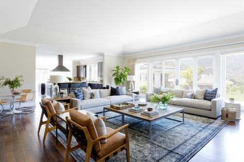 Want to achieve a Cali Casual living space? Check out my blog to learn how! Family Room Colors, Coastal Living Rooms, Small Room Design, California Casual, Living Room Remodel, Blue Living Room, Family Room Design, Furniture Arrangement, Small Living Room