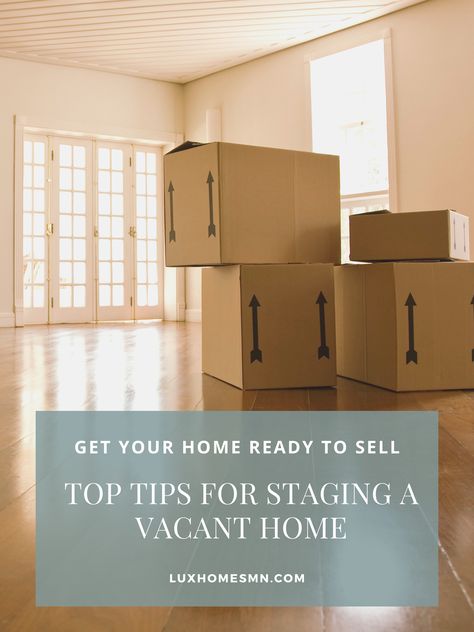 Selling a vacant home requires a little more attention to detail than if you are still living in the home.  Here are the best tips for staging a vacant home from Myra Jensen at BRIX Real Estate. Staging An Empty House To Sell, Real Estate Staging, Real Estate License, Small Budget, Moving Out, Packing Tips, Home Staging, Top Tips, Staging