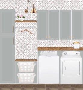 Laundry Room Renovation, Laundry Room Shelves, Casa Country, Laundry Room Remodel, Laundry Room Inspiration, Laundry Room Cabinets, Laundry Decor, Laundry Room Diy, Diy Tile