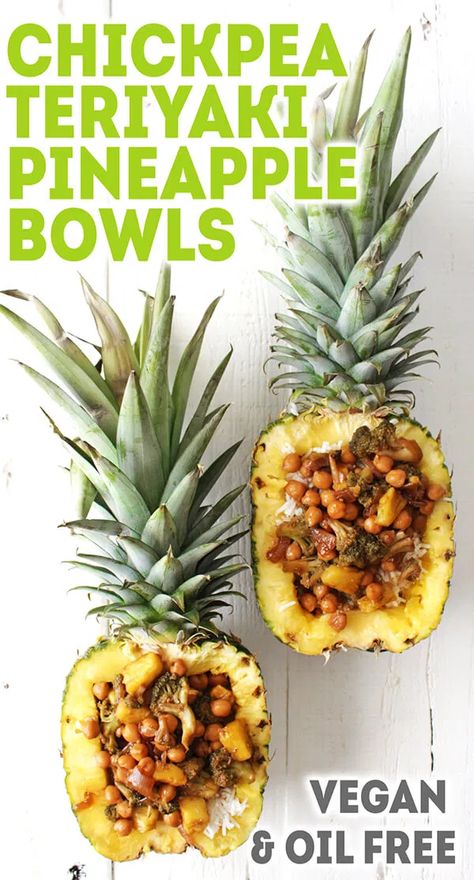 Pineapple Bowl Recipe, Teriyaki Pineapple, Pineapple Bowls, Vegan Journey, Pineapple Recipe, Paleo Dinners, Teriyaki Recipe, Pineapple Bowl, Chicken Teriyaki Recipe