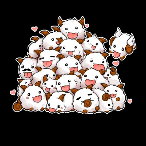 Poro bunch - League of Legends Lol Characters, Legend Images, Xayah And Rakan, League Of Legends Fanart, League Of Legends Art, Dr Jekyll, Dachshund Art, League Of Legends Arcane, League Of Legends Characters