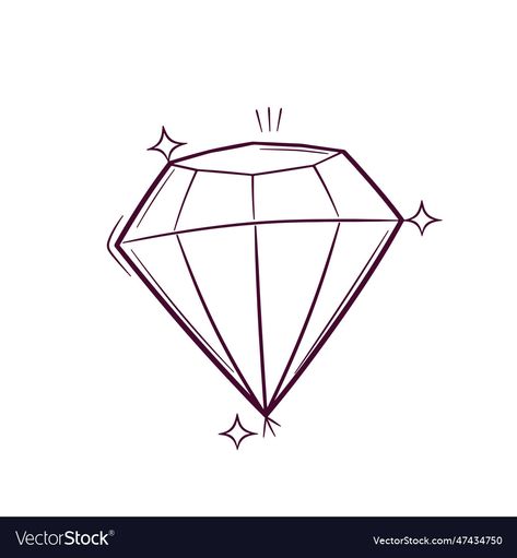 Diamond Treasure, Diamond Doodle, Doodle Vector, Vector Sketch, Sketch Illustration, Doodle Sketch, Simple Doodles, Cartoon Print, Transparent Png