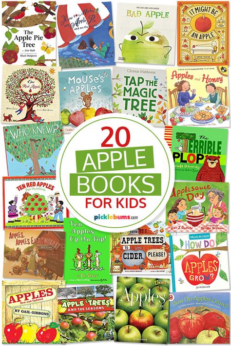 Preschool Picture Book Activities, Apple Story Preschool, Fall Book Activities Preschool, Apple Activities 1st Grade, Apple Books Preschool, Apple Unit Preschool, September Homeschool Themes, September Books, September Books For Kids