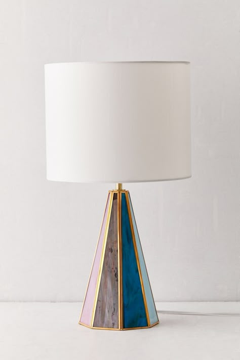 Gabriella Stained Glass Table Lamp | Urban Outfitters Spiegel Diy, Stained Glass Table, Stained Glass Table Lamps, Beach Glass Art, Stained Glass Lamps, Stained Glass Diy, Stained Glass Crafts, Stained Glass Designs, Stained Glass Panels