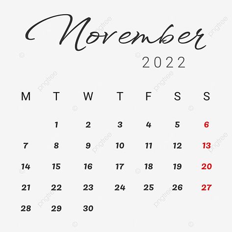 November Aesthetic Calendar, November Month Calendar, Calendar Design 2022, November 2022 Calendar, Winter Calendar, Calendar Doodles, Png 2022, Calendar November, Calendar Organizer