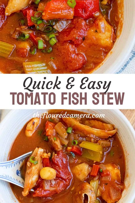 Tomato Fish Stew Fish Stew Recipes Seafood, Fish Soups, Fish Stew Recipes, Chowder Recipes Seafood, Canned Fish, Fish Chowder, Recipes Seafood, Pork Stew, Seafood Stew