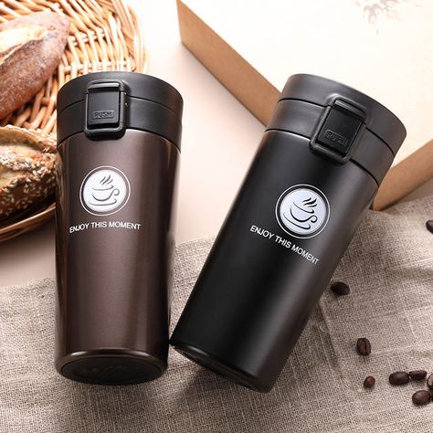 Thermos Coffee Mug, Thermo Mug, Coffee Cup With Lid, Thermos Mug, Trendy Water Bottles, Coffee Thermos, Copycat Starbucks Recipes, Thermos Flask, Stainless Steel Thermos